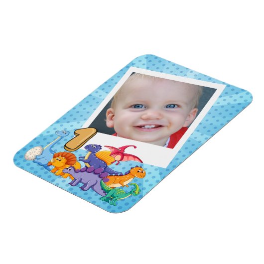 第1期の誕生日の恐竜パーティー マグネット (左側)