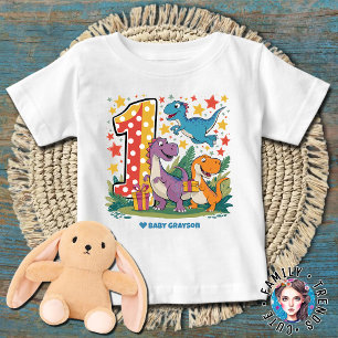 第1期の誕生日の恐竜誕生日 ベビーTシャツ