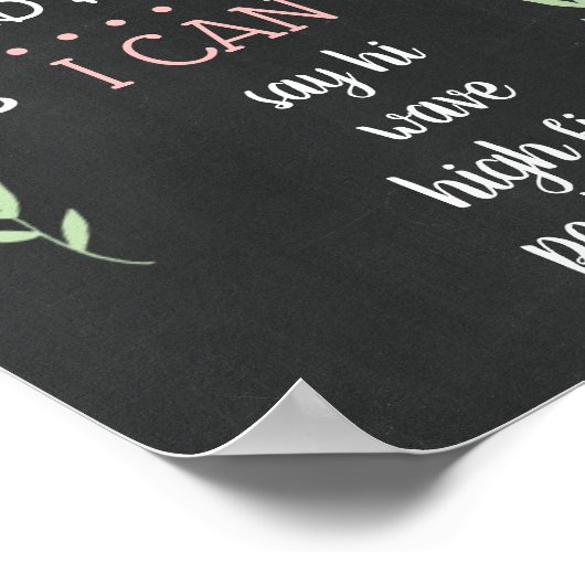 第1期の誕生日マイルストーンのポスター素朴Chalkboard ポスター (角)