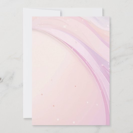 第1期エレガント生誕生日向けピンク蝶パーティー 招待状 (裏面)