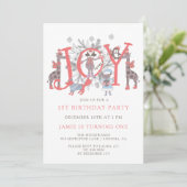 第1期キッズウィンターパーティー動物誕生日 招待状 (スタンド正面)