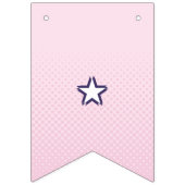 第1期キュートパステルピンクグルーヴィレタリング バンティングフラッグ (第2の旗)