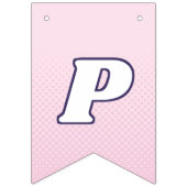 第1期キュートパステルピンクグルーヴィレタリング バンティングフラッグ (第3の旗)