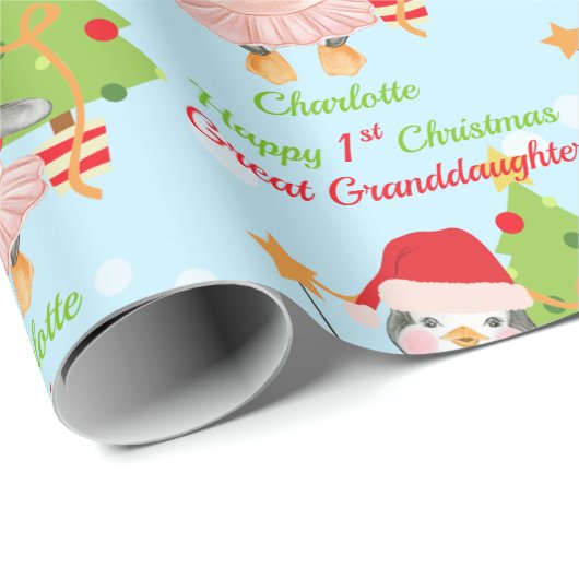 第1期クリスマス素晴らし孫娘ペンギン ラッピングペーパー (ロールコーナー)