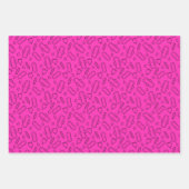 第1期パーティーホットピンクタンポンのパッドパターン ラッピングペーパーシート (正面3)