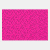 第1期パーティーホットピンクタンポンのパッドパターン ラッピングペーパーシート (正面)