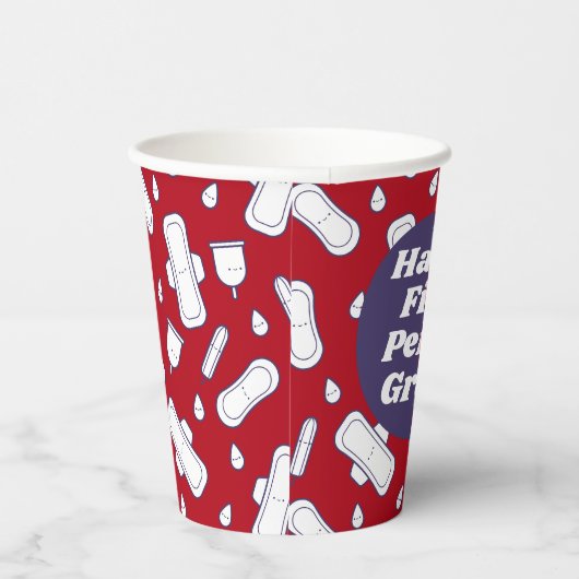 第1期パーティー赤かわいいタンポンのパッド名 紙コップ (右)