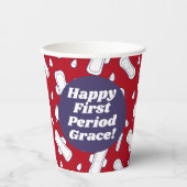 第1期パーティー赤かわいいタンポンのパッド名 紙コップ (正面)