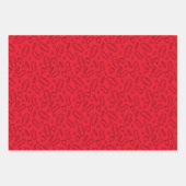 第1期パーティー赤タンポンのパッドパターン ラッピングペーパーシート (正面3)