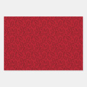 第1期パーティー赤タンポンのパッドパターン ラッピングペーパーシート (正面)