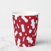第1期パーティー赤白タンポン柄 紙コップ (裏面)