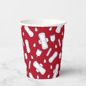 第1期パーティー赤白タンポン柄 紙コップ (左)