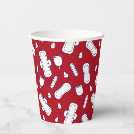 第1期パーティー赤白タンポン柄 紙コップ