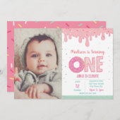 第1期ピンクドーナツ招待状付き写真 招待状 (正面/裏面)