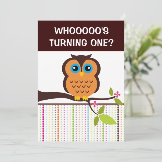 第1期フクロウテーマパーティー招待状 招待状 (スタンド正面)