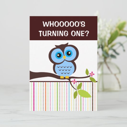 第1期フクロウテーマパーティー招待状 招待状 (スタンド正面)