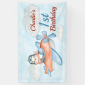 第1期ペンギン飛行機ブルーバナー 横断幕 (縦)