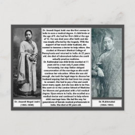 第1期女性医師インドRukmabai Anandi Joshi ポストカード