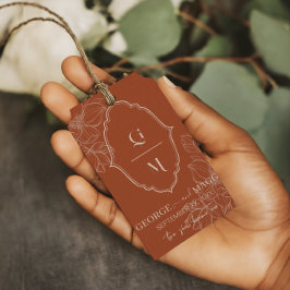 第1期新郎新婦Magnoliaラインアート付き新郎 ギフトタグ