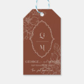 第1期新郎新婦Magnoliaラインアート付き新郎 ギフトタグ (正面)