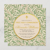 第1期緑の男女兼用フェイク金ゴールド 招待状 (正面/裏面)