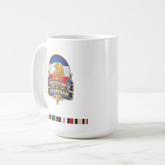 第1機甲師団のマグ コーヒーマグカップ (正面左)