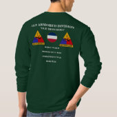 第1機甲師団の"古いIronsides"の長袖 Tシャツ (裏面)