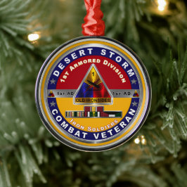 第1機甲師団砂漠防風退役軍人 メタルオーナメント