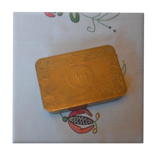 第1次世界大戦のクリスマスの錫 タイル (正面)