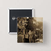 第1次世界大戦のヴィンテージの円形機関車庫Rosies 缶バッジ (正面&裏面)