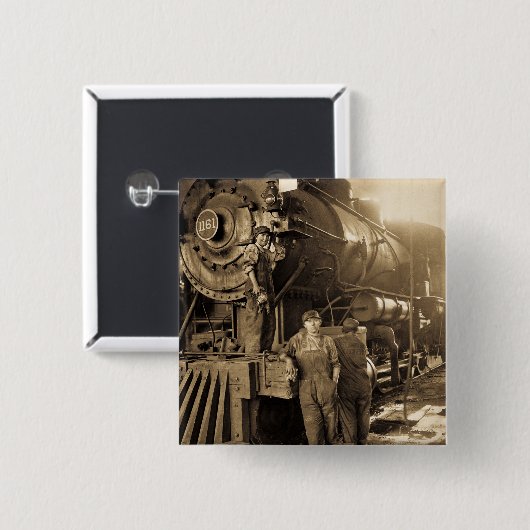 第1次世界大戦のヴィンテージの円形機関車庫Rosies 缶バッジ (正面&裏面)