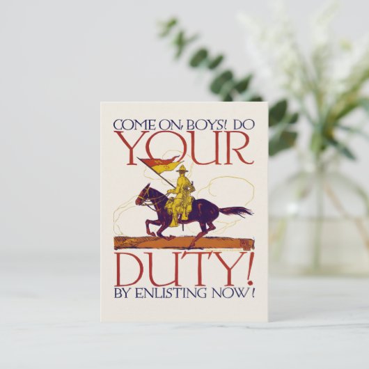第1次世界大戦の募集ポスター01 ポストカード (スタンド正面)