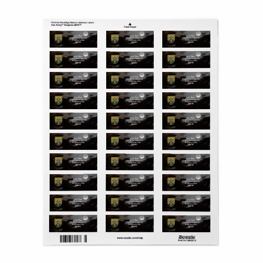 第1次特殊部隊フォートルイスヴェッツ差出人住所 ラベル (フルシート)