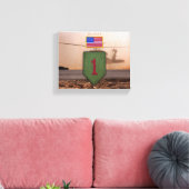 第1歩兵大赤一退役軍人ヴェットパッチ キャンバスプリント (インサイチュ (リビング))