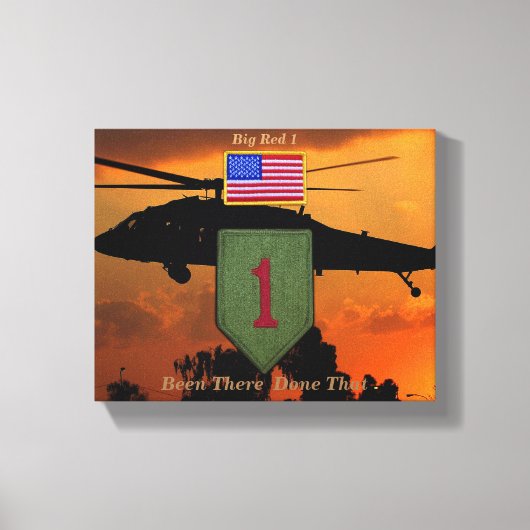 第1歩兵大赤一退役軍人ヴェットパッチ キャンバスプリント (正面)