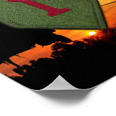 第1歩兵大赤色第1ベトナム戦争パッチプリント ポスター (角)