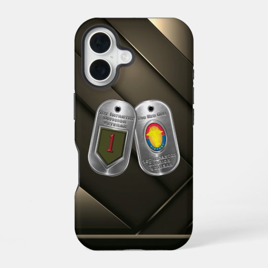 第1歩兵師団の退役軍人 iPhone 16ケース (裏面)