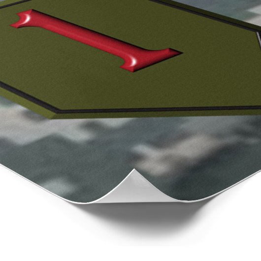 第1歩兵師団イラク戦闘退役軍人 ポスター (角)