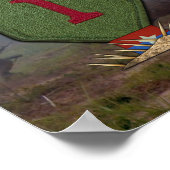 第1歩兵師団ベトナム戦争パッチプリント ポスター (角)