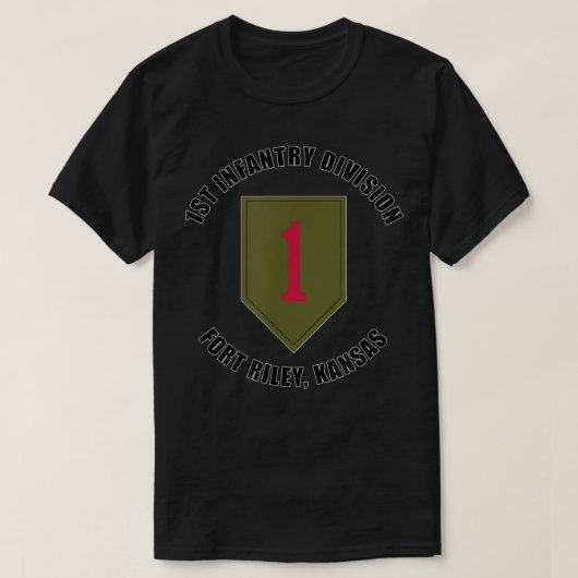 第1歩兵師団ライリー・カンザスエンブレムベット Tシャツ (デザイン正面)