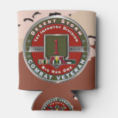 第1歩兵師団砂嵐退役軍人 缶クーラー (裏面)