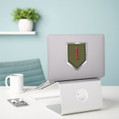 第1歩兵師団 シール (デスク上のノートパソコン)