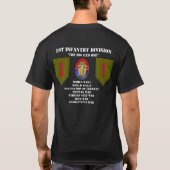 第1歩兵部隊のティー Tシャツ (裏面)