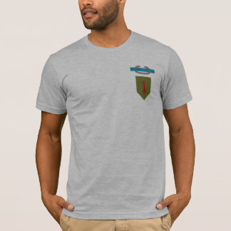 第1歩兵部隊の戦闘歩兵記章のティー Tシャツ