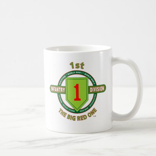第1歩兵部隊"大きい赤1 " コーヒーマグカップ (右)