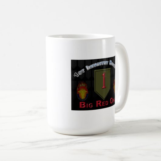 第1歩兵部隊-大きい赤1 コーヒーマグカップ (正面右)