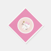 第1歯ピンク紙ナプキン スタンダードカクテルナプキン (角)