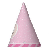 第1歯ベビーピンクガールパーティー帽子 パーティーハット (右)