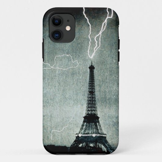 第1殴打-稲妻はエッフェル塔1902年に当ります Case-Mate iPhoneケース (裏面)