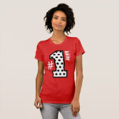 第1水玉模様大きい数名前をカスタムするV10 Tシャツ (正面フル)